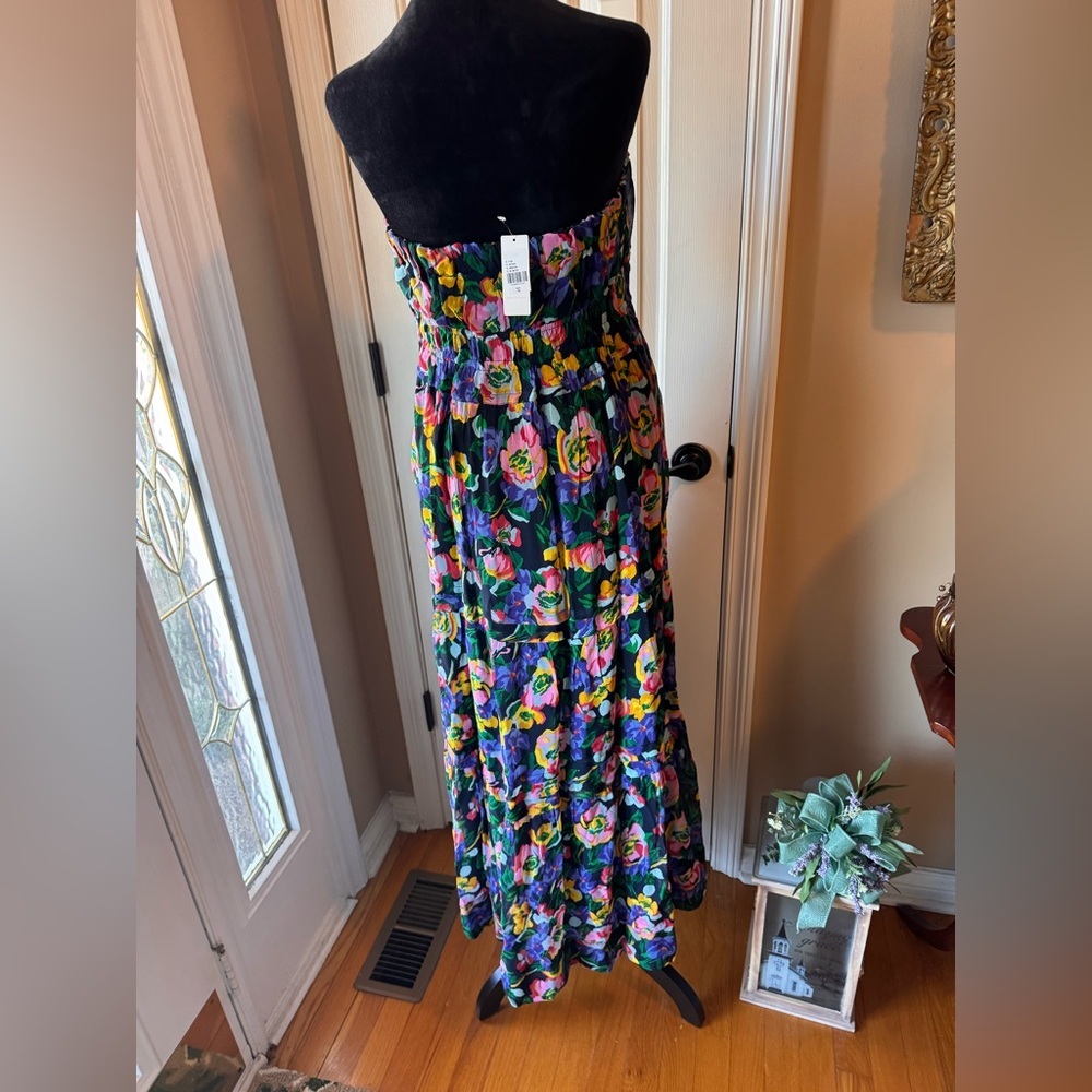 Anthropologie The Somerset Strapless Maxi Dress- Floral - Size Medium- NWT - Picture 11 of 15
